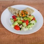 Yummy-N-Fresh Restaurant, Kigali - a wholesome veggie wrap.